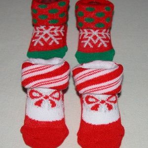 So’Dorable Baby (2) Prs. of Holiday Booties/Socks
